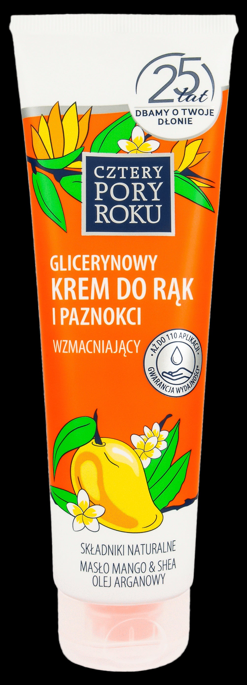 Cztery Pory Roku - glycerin hand and nail cream, strengthening, mango butter and shea butter, 130 ml capacity