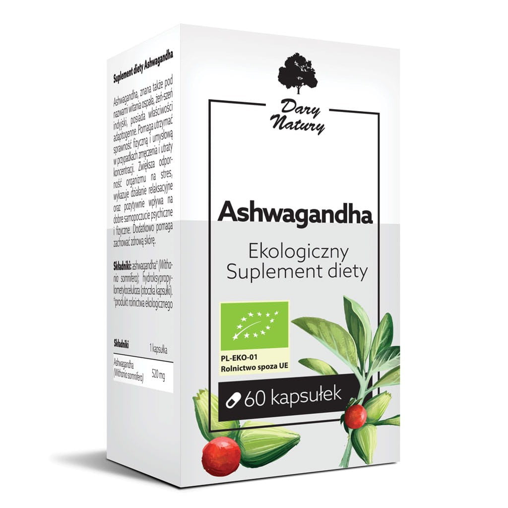 Dary Natury - Ashwagandha EKO, organic dietary supplement, 60 capsules