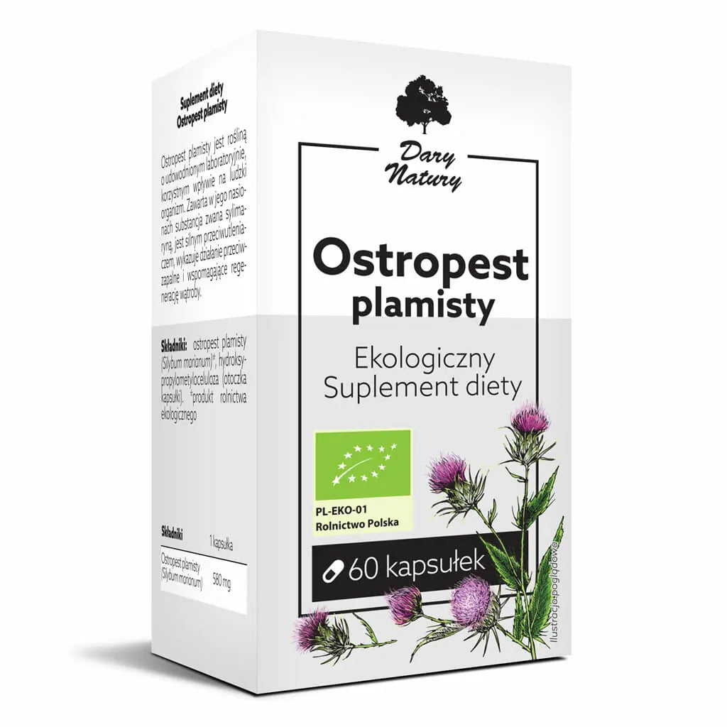 Dary Natury - milk thistle EKO, organic dietary supplement, 60 capsules