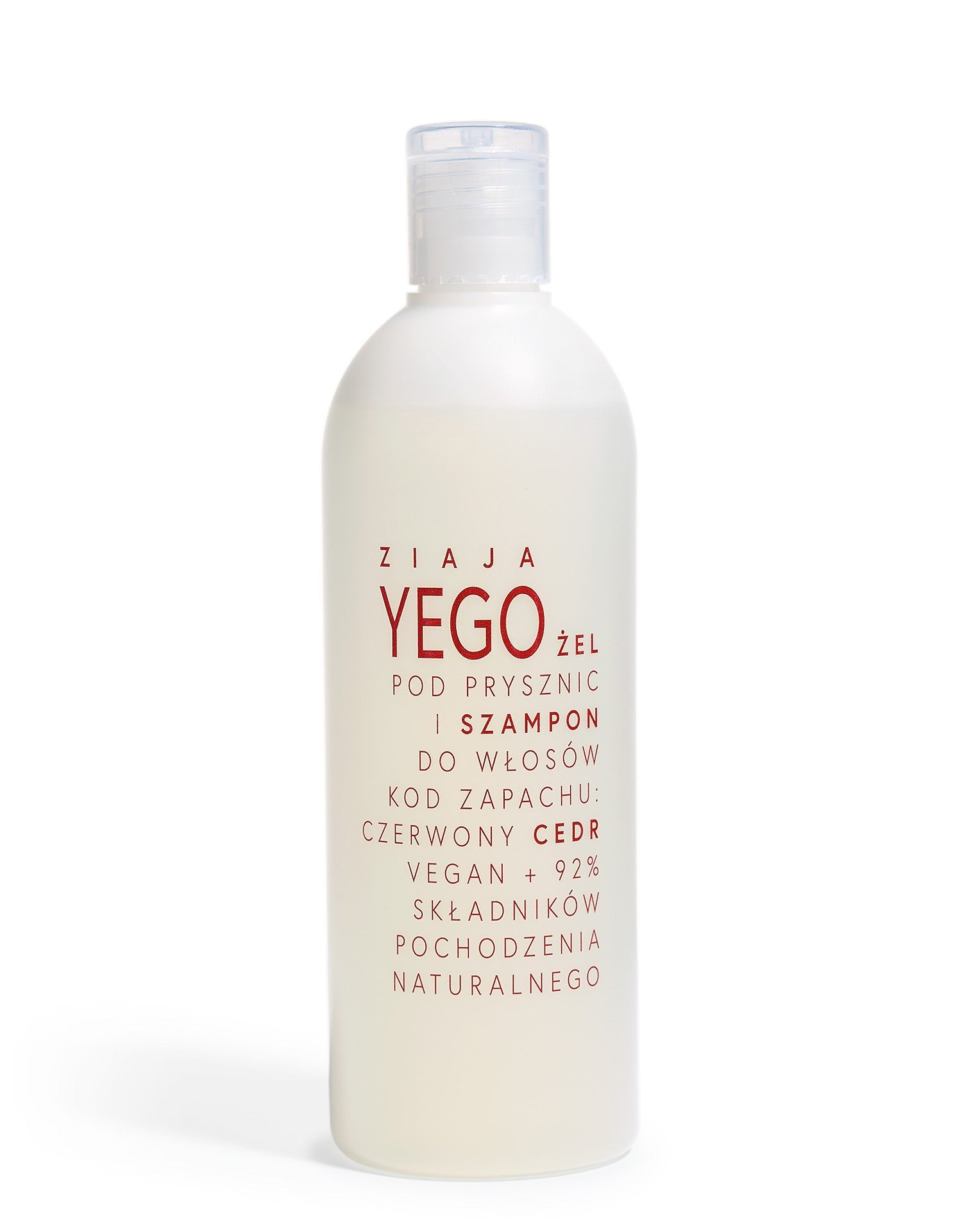 Ziaja Yego - shower gel and shampoo fragrance code: red cedar, volume 400 ml