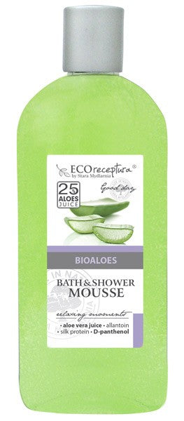 Eco recipe Bioaloes 25% - bath and shower mousse 300 ml.
