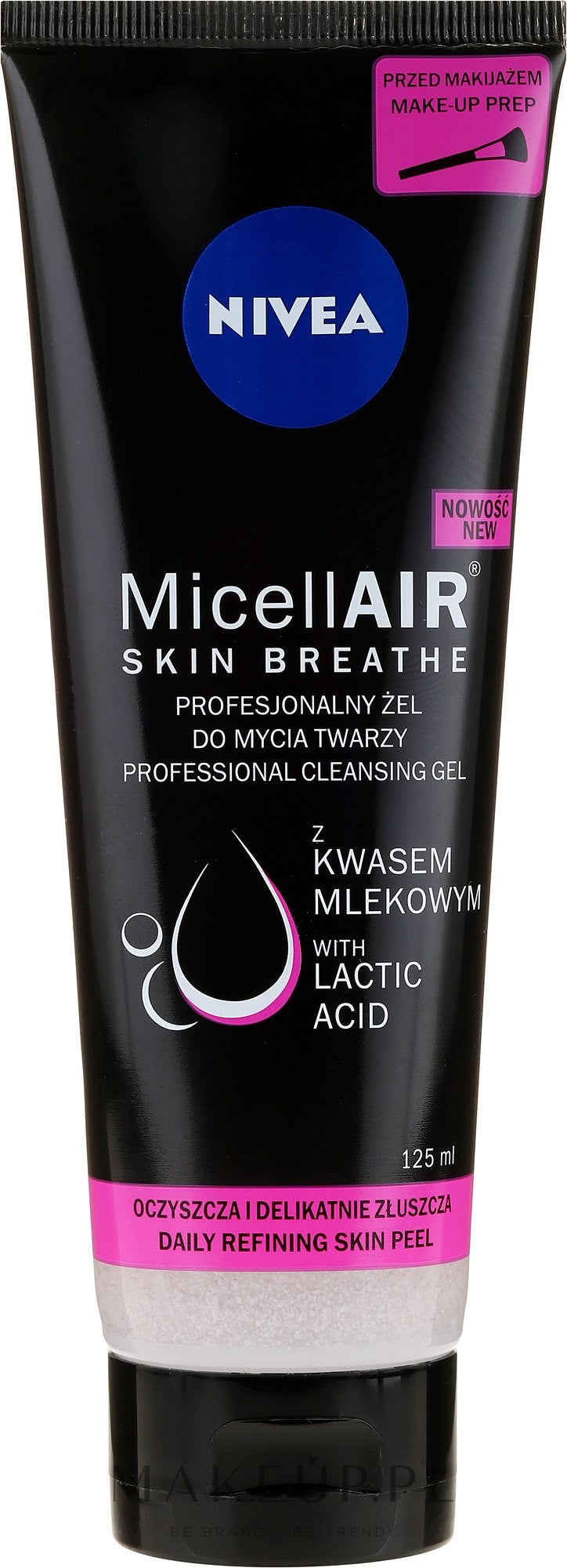 Nivea MicellAir Skin Breathe professional facial cleansing gel, 125 ml capacity