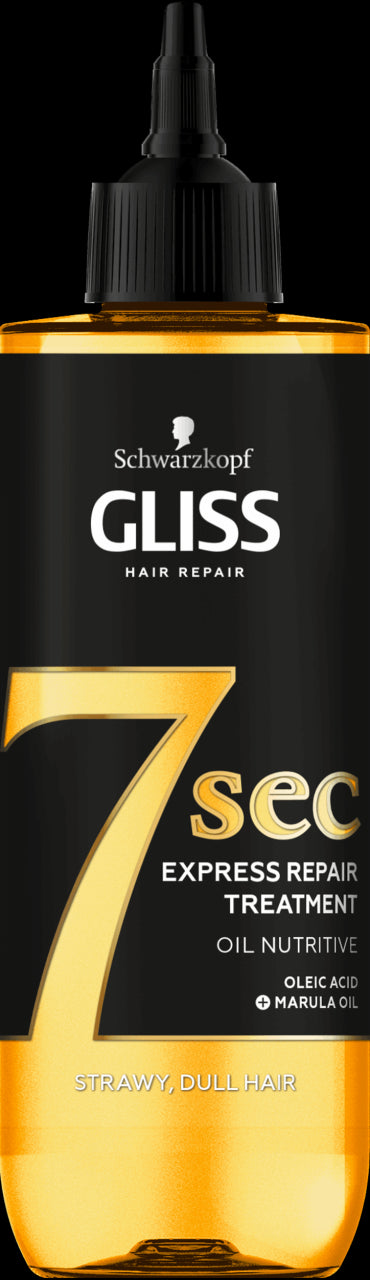 Gliss 7 sec - Oil Nutritive for dry and dull hair, 200 ml capacity