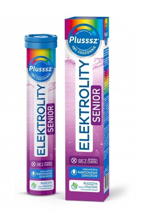 Plusssz Elektrolity SENIOR 100% Complex - dietary supplement, effervescent tablets, 24 pcs