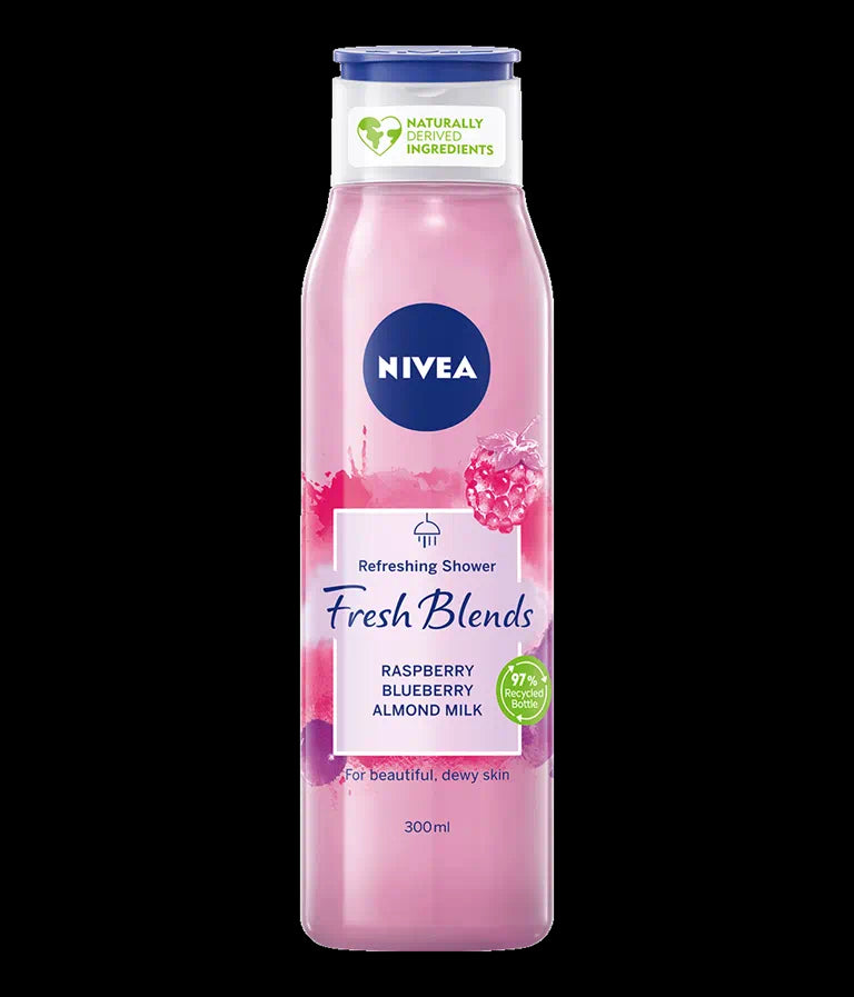 Nivea Fresh Blends - refreshing shower gel, raspberry and blueberry, capacity 300 ml