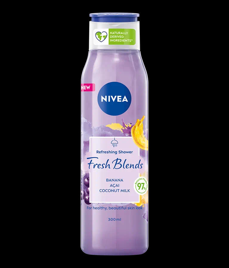 Nivea Fresh Blends - refreshing shower gel, banana and acai, 300 ml capacity