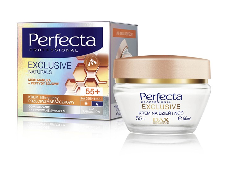 Perfecta Exclusive Naturals - lifting day and night cream 55+, volume 50 ml.