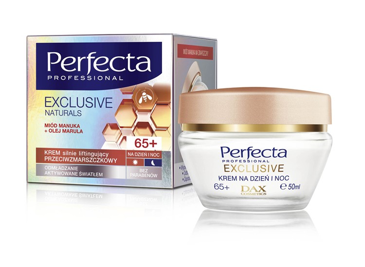 Perfecta Exclusive Naturals - strongly lifting day and night cream 65+, volume 50 ml.