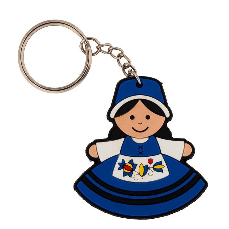 Folkstar - rubber keychain Kashubian girl, 1 piece