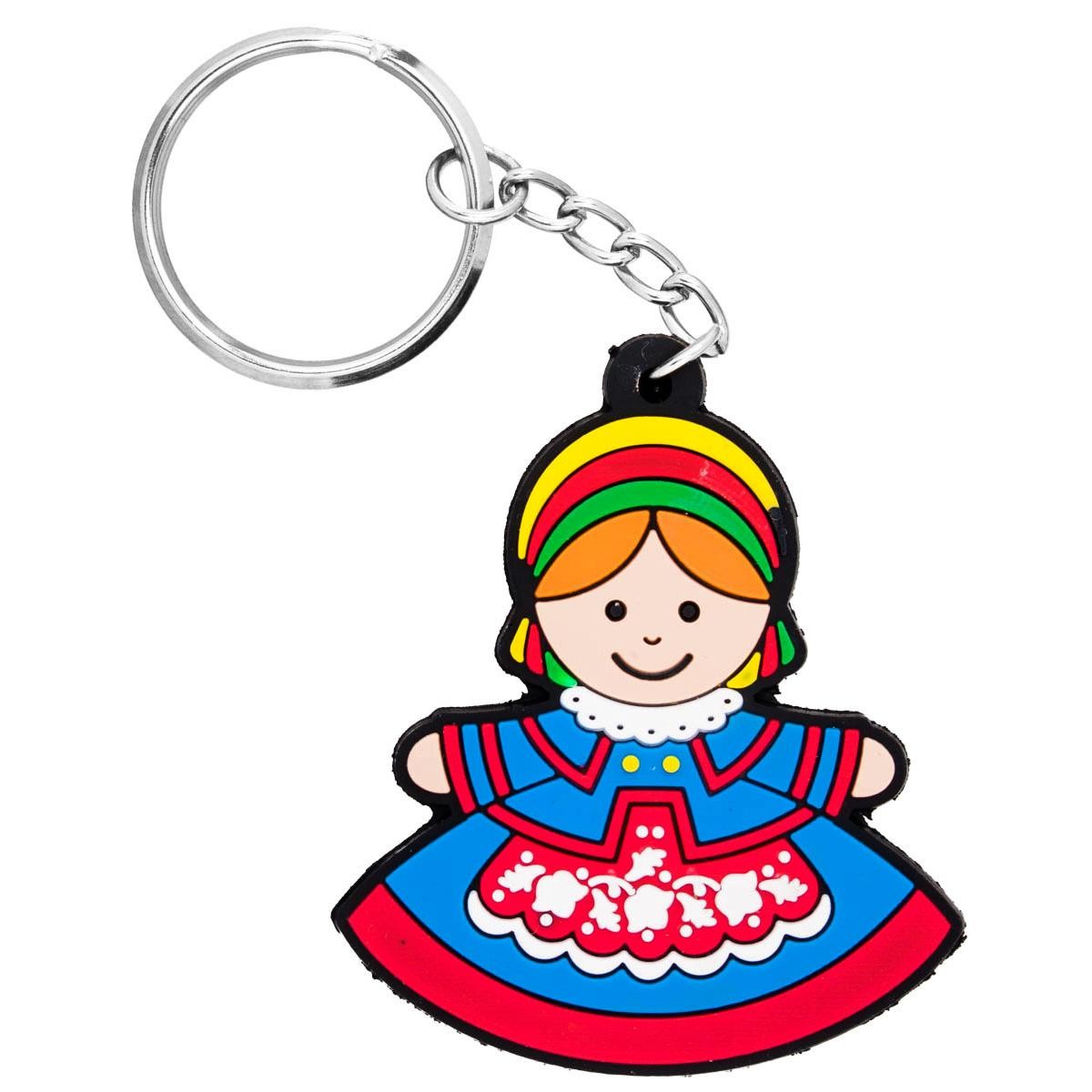 Folkstar - rubber keychain Kuyavian girl, 1 piece
