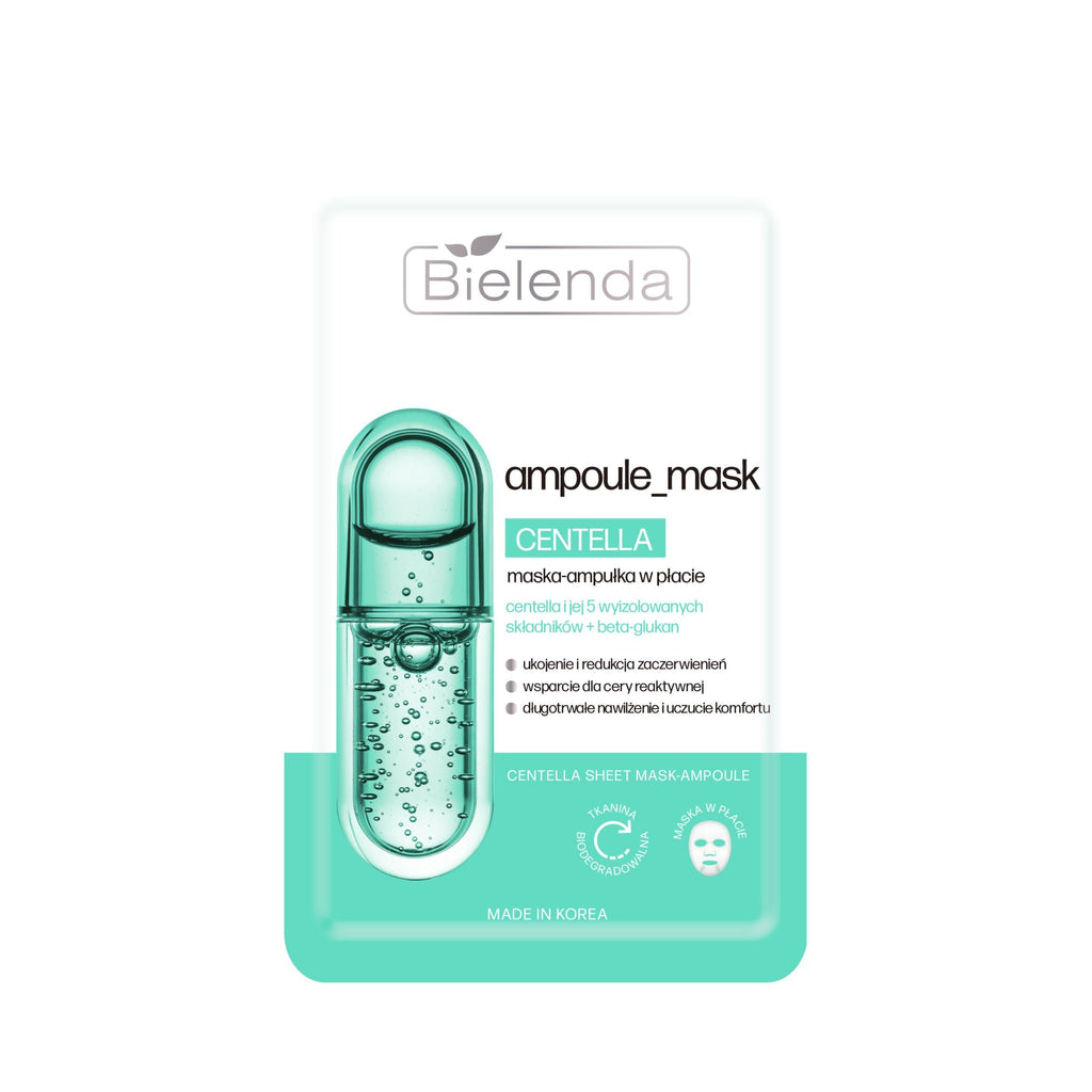 Bielenda Ampoule Mask - Centella, Soothing & Hydrating Sheet Mask – 1 Sheet