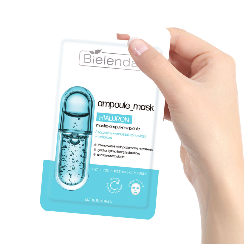 Bielenda Ampoule Mask - Hyaluron, Hydrating Sheet Mask – 1 Sheet