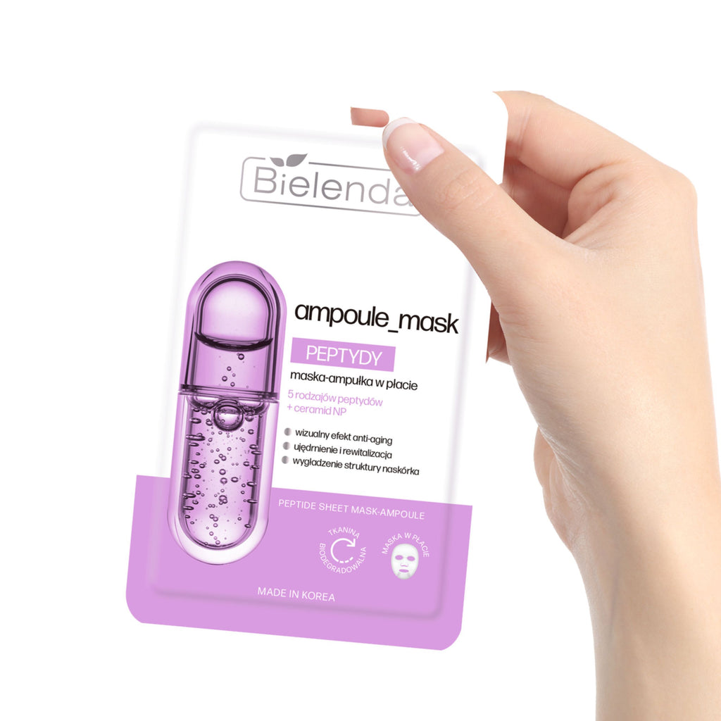 Bielenda Ampoule Mask - Peptides, Firming & Smoothing Sheet Mask – 1 Sheet
