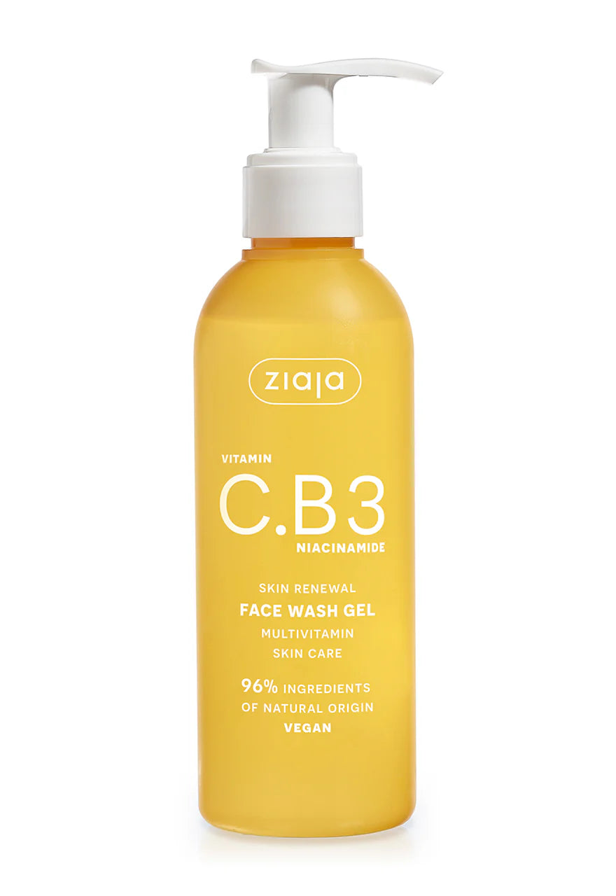 Ziaja Vitamin C.B3 Niacinamide - Face Wash Gel, Net Volume: 6.42 fl oz (190 ml)