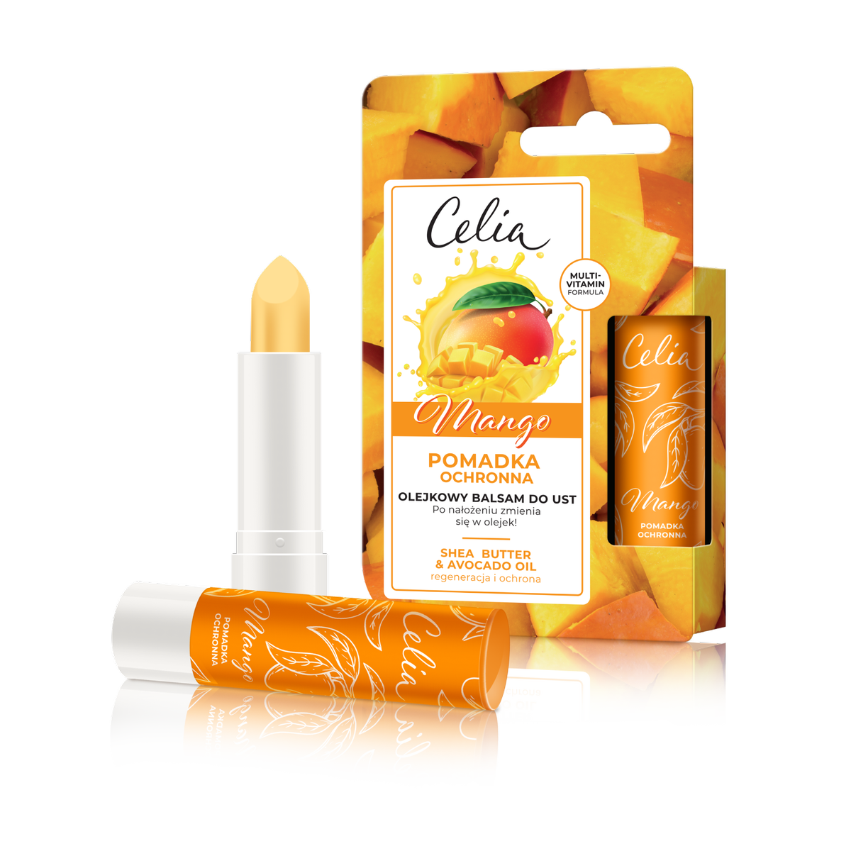 Celia - Mango Protective Lip Balm (Oil-Based) – Net Wt: 0.14 oz (4 g)