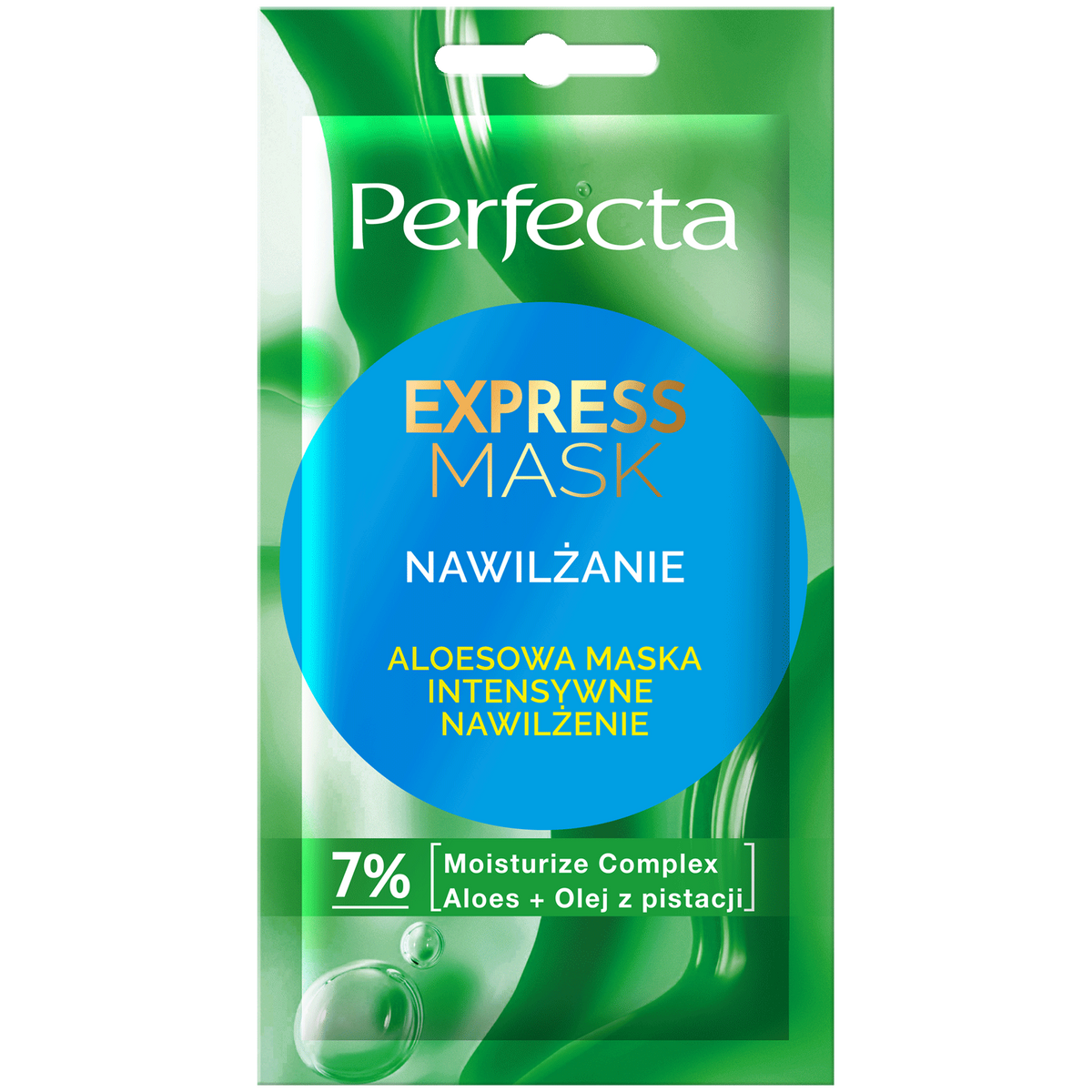 Perfecta Beauty Express Mask - Aloe Intensive Moisturizing Face Mask – 0.27 fl oz (8 ml)